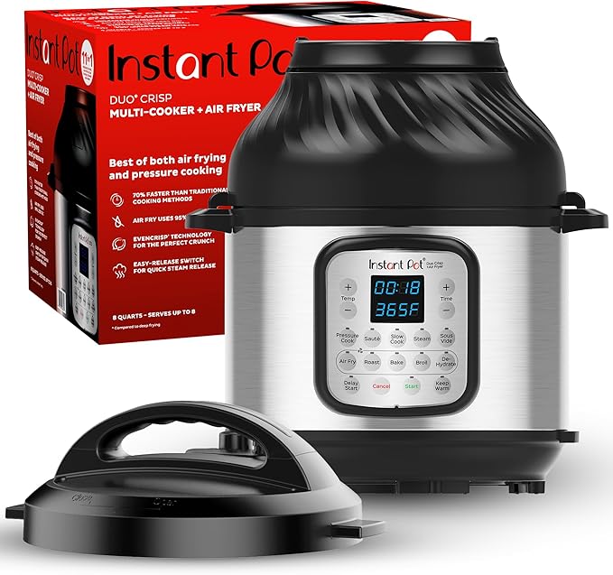 Instant Pot® Duo™ Crisp™ + Air Fryer 8QT Multi-Use Pressure Cooker