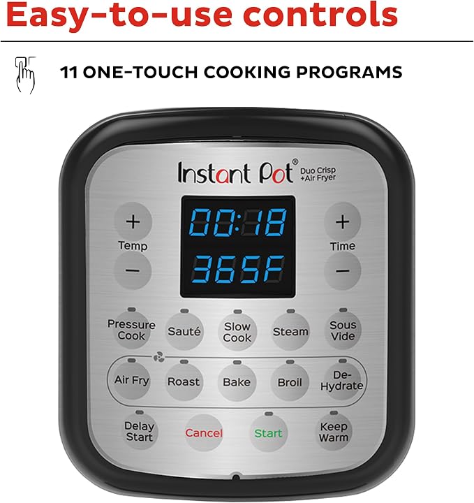 Instant Pot® Duo™ Crisp™ + Air Fryer 8QT Multi-Use Pressure Cooker