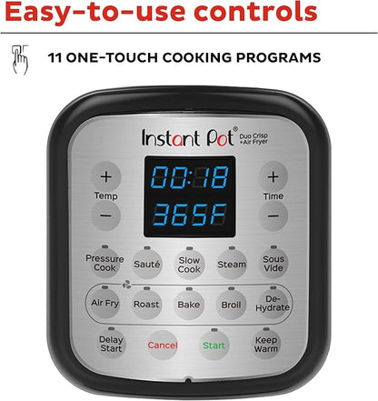 Instant Pot® Duo™ Crisp™ + Air Fryer 8QT Multi-Use Pressure Cooker
